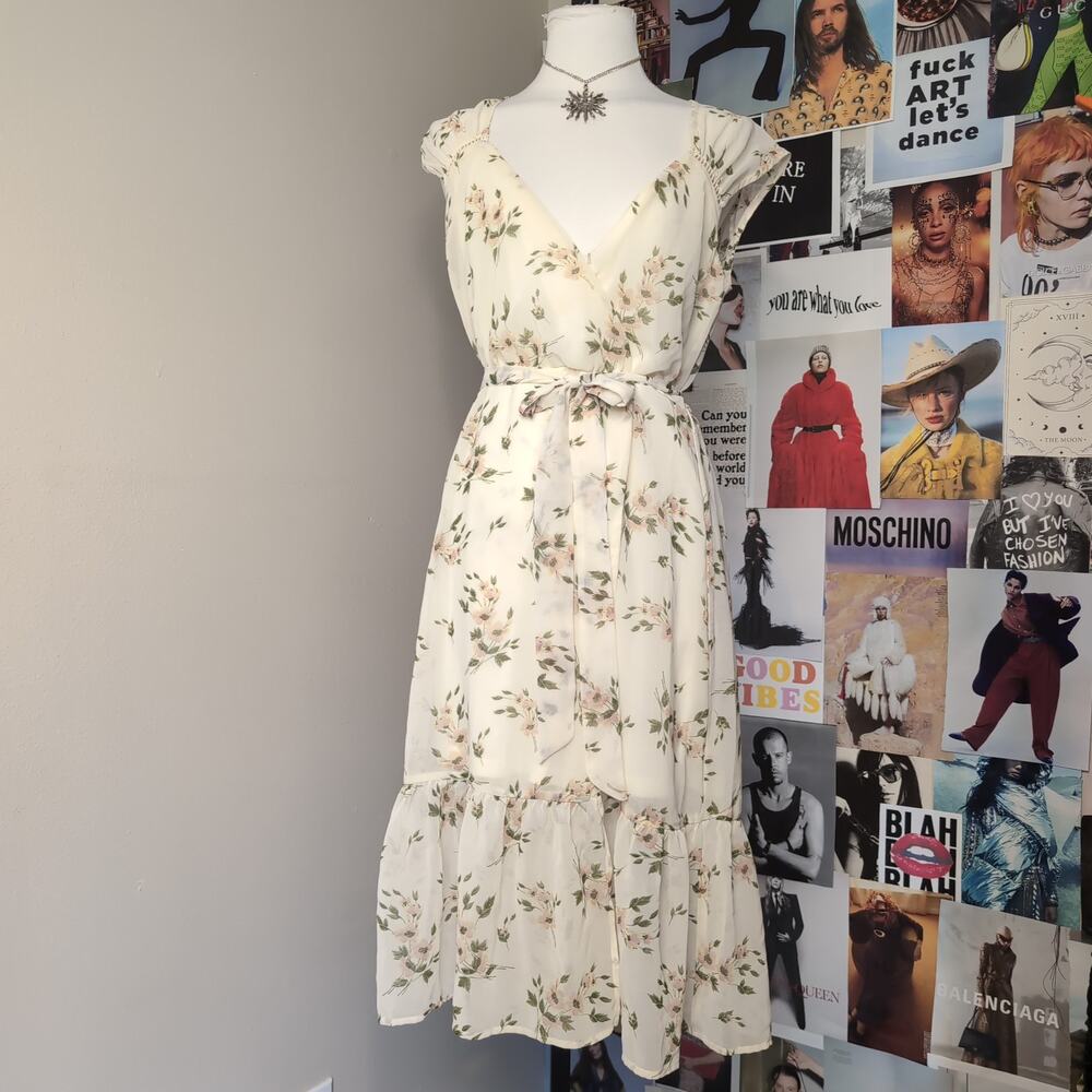 Floral Spring White Dress